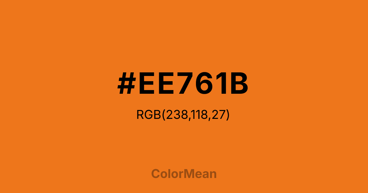 #EE761B color swatch