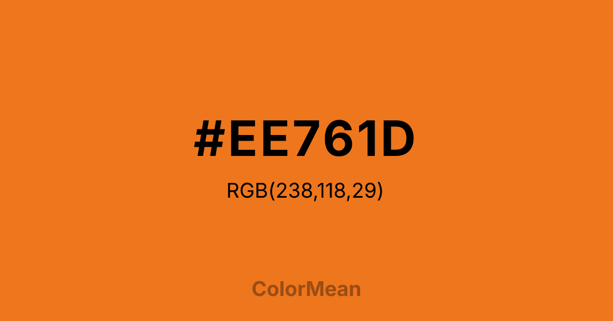 #EE761D color swatch