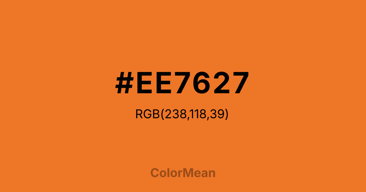 #EE7627 color swatch
