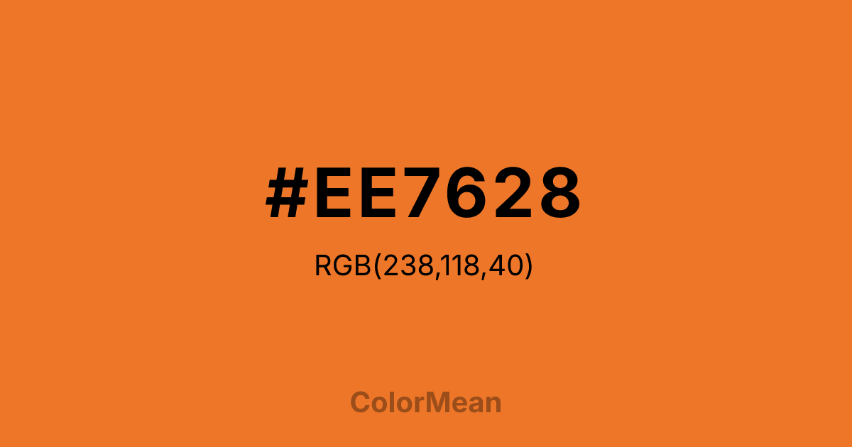 #EE7628 color swatch