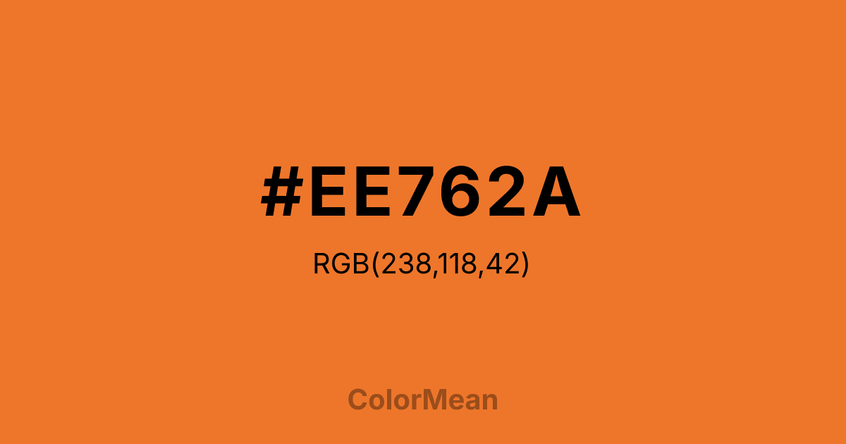 #EE762A color swatch