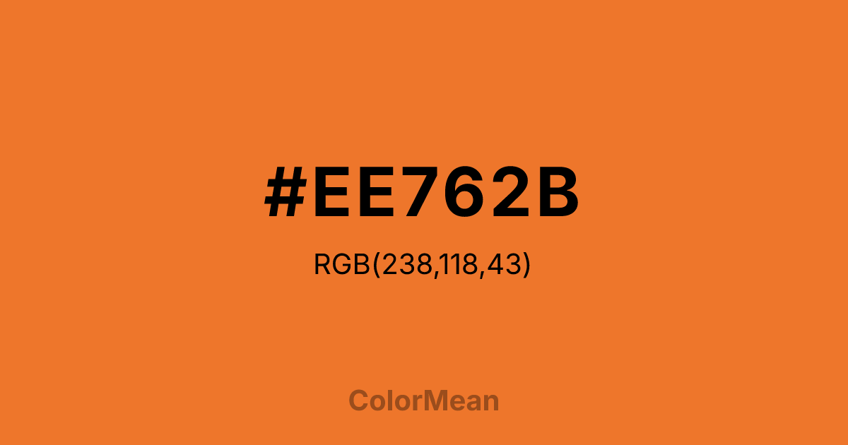 #EE762B color swatch