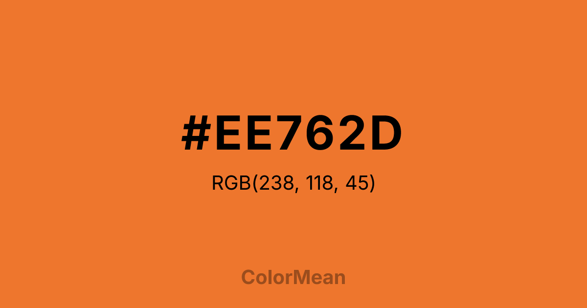 #EE762D color swatch
