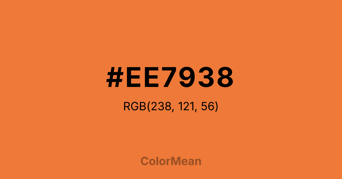 #EE7938 color swatch