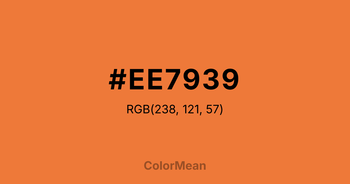 #EE7939 color swatch