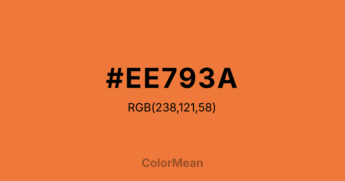 #EE793A color swatch