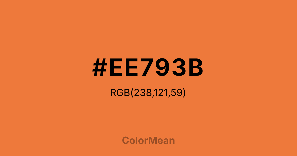 #EE793B color swatch