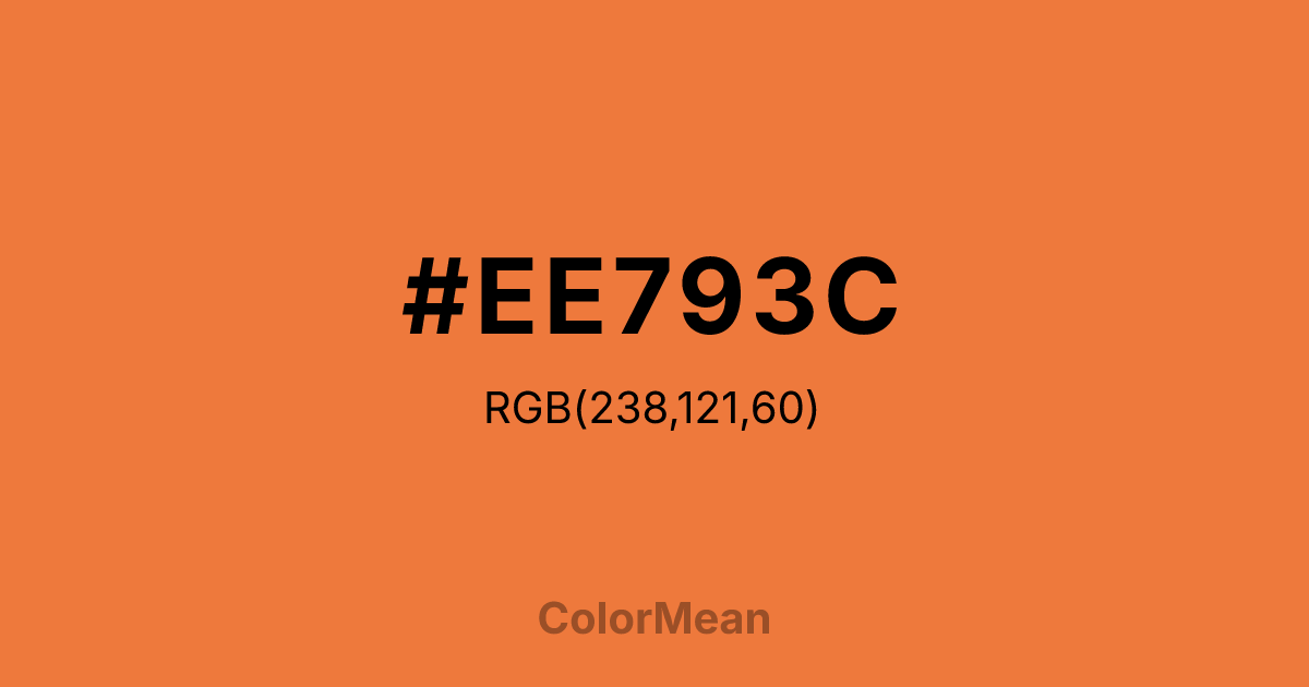 #EE793C color swatch