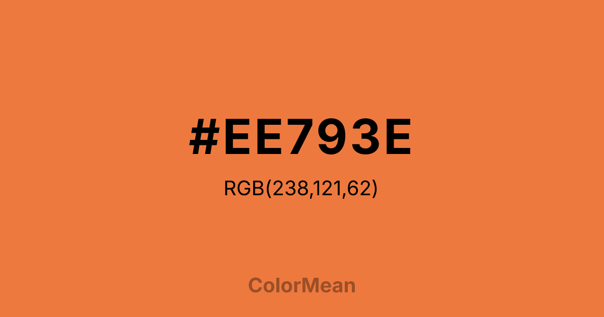#EE793E color swatch