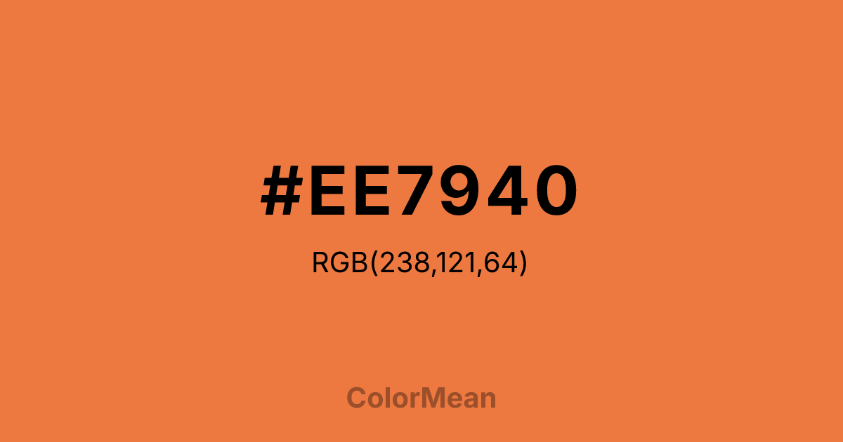 #EE7940 color swatch