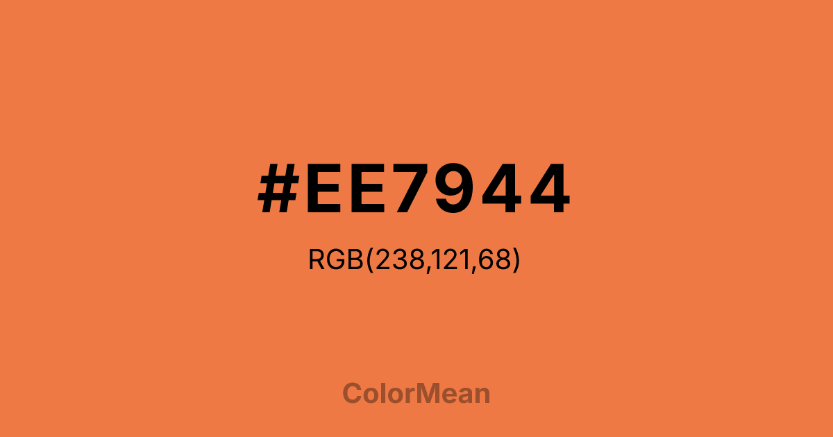 #EE7944 color swatch