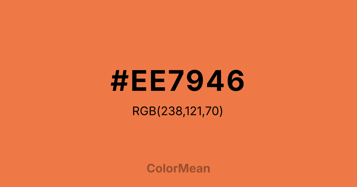 #EE7946 color swatch