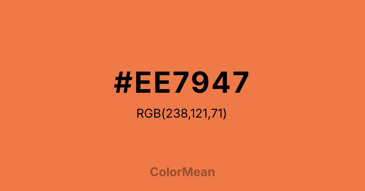 #EE7947 color swatch