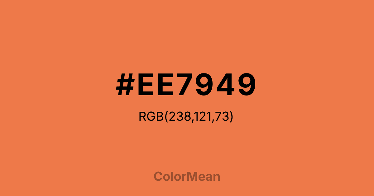 #EE7949 color swatch