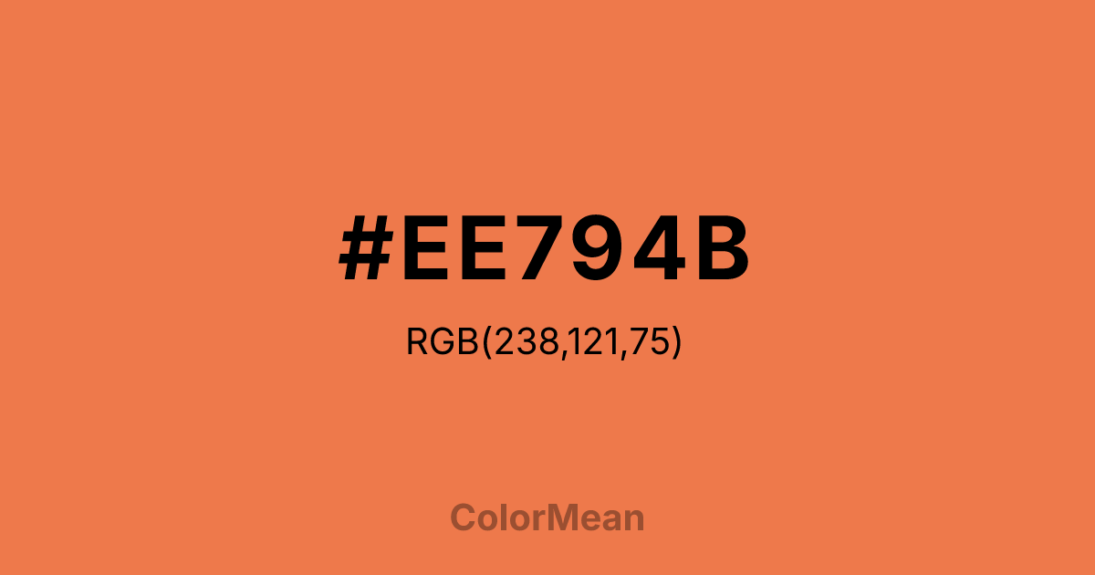 #EE794B color swatch