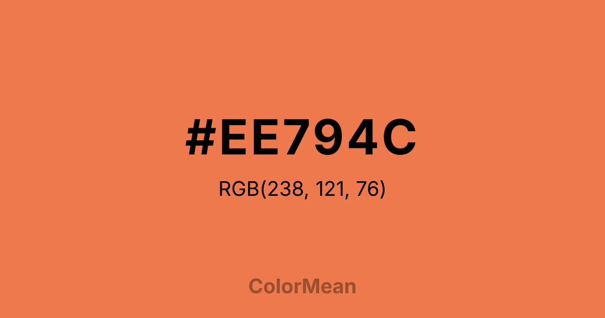 #EE794C color swatch