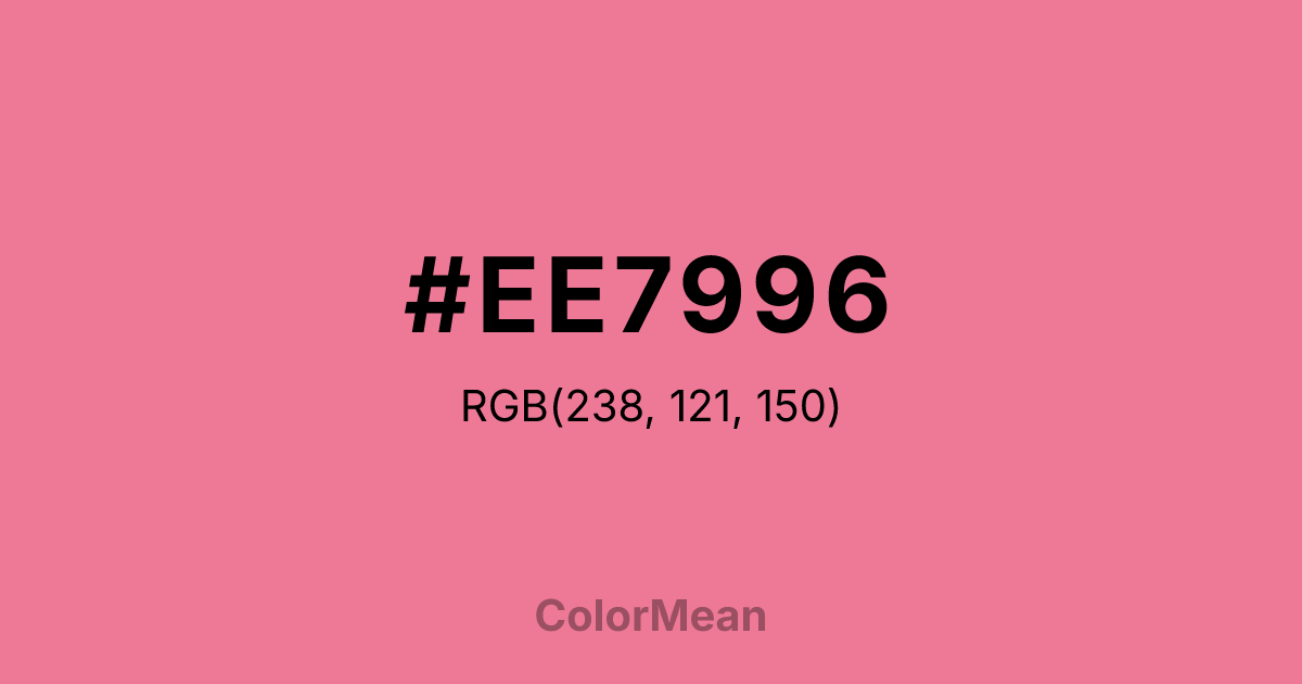 #EE7996 color swatch