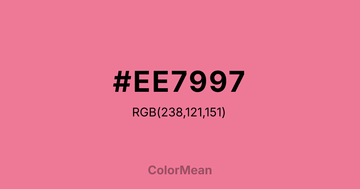 #EE7997 color swatch