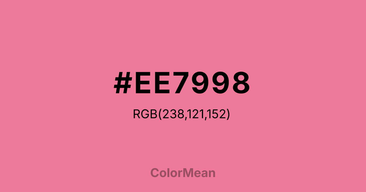 #EE7998 color swatch