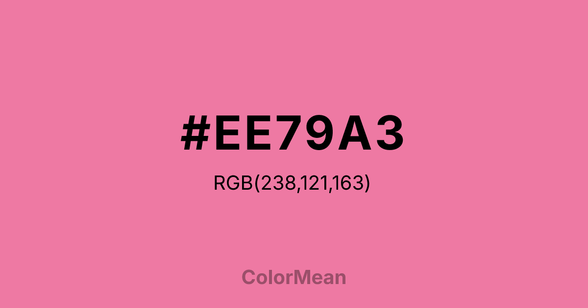 #EE79A3 color swatch