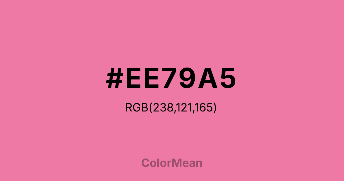 #EE79A5 color swatch