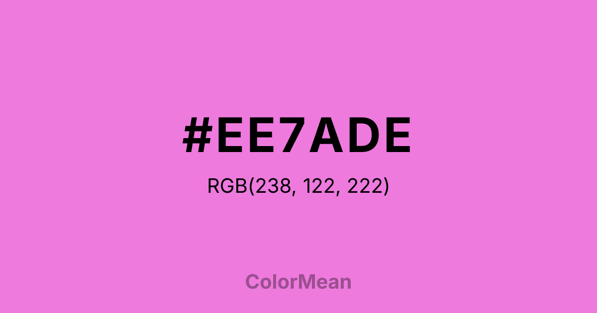 #EE7ADE color swatch