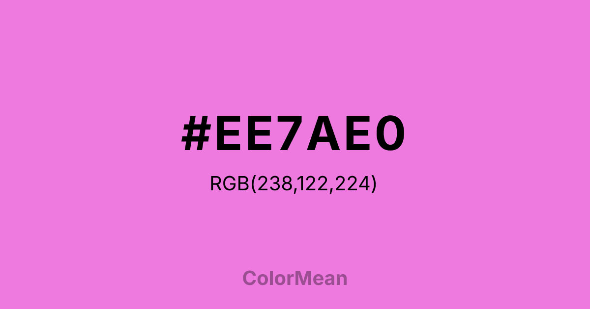 #EE7AE0 color swatch