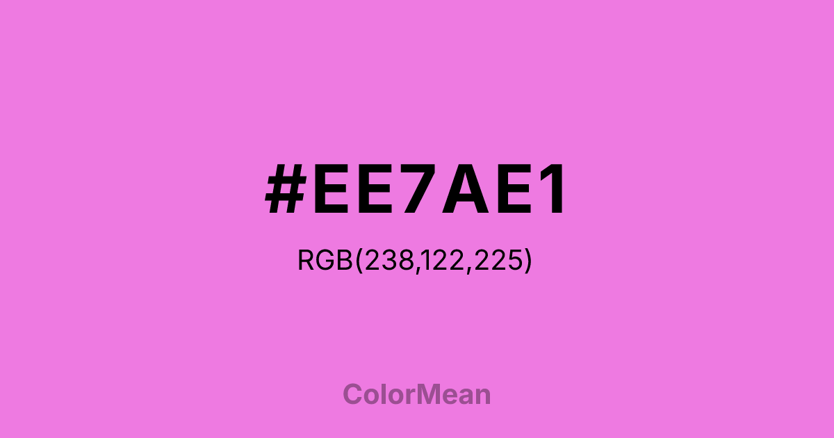 #EE7AE1 color swatch