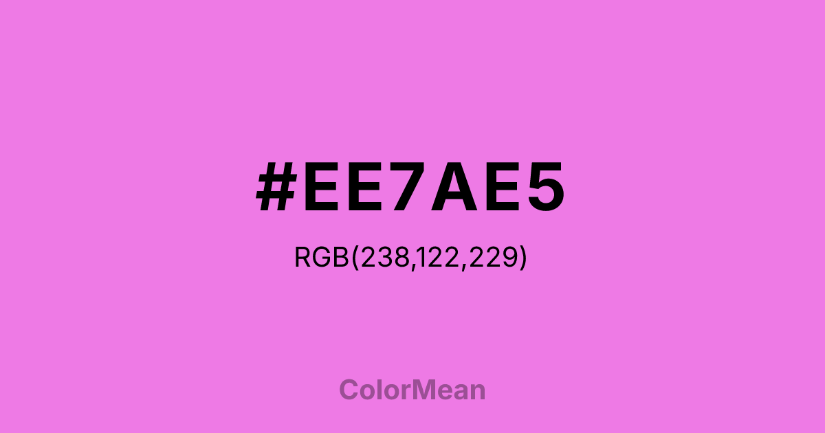 #EE7AE5 color swatch