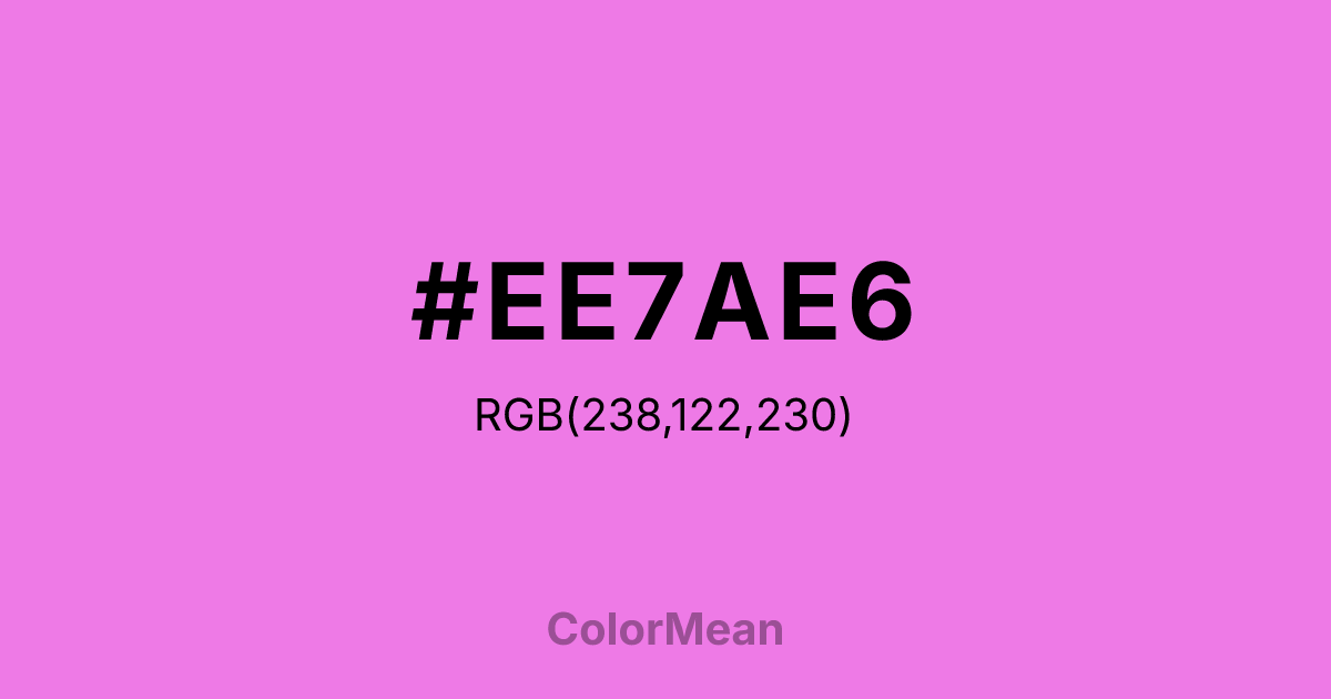 #EE7AE6 color swatch