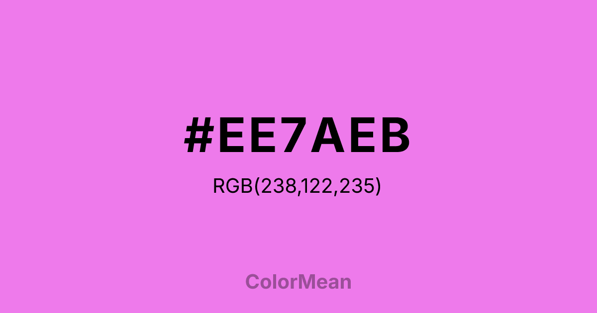 #EE7AEB color swatch