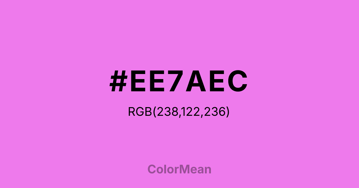 #EE7AEC color swatch