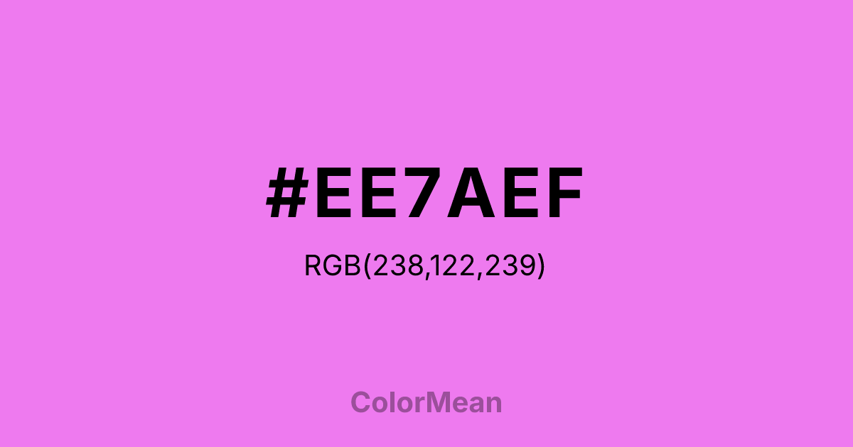 #EE7AEF color swatch