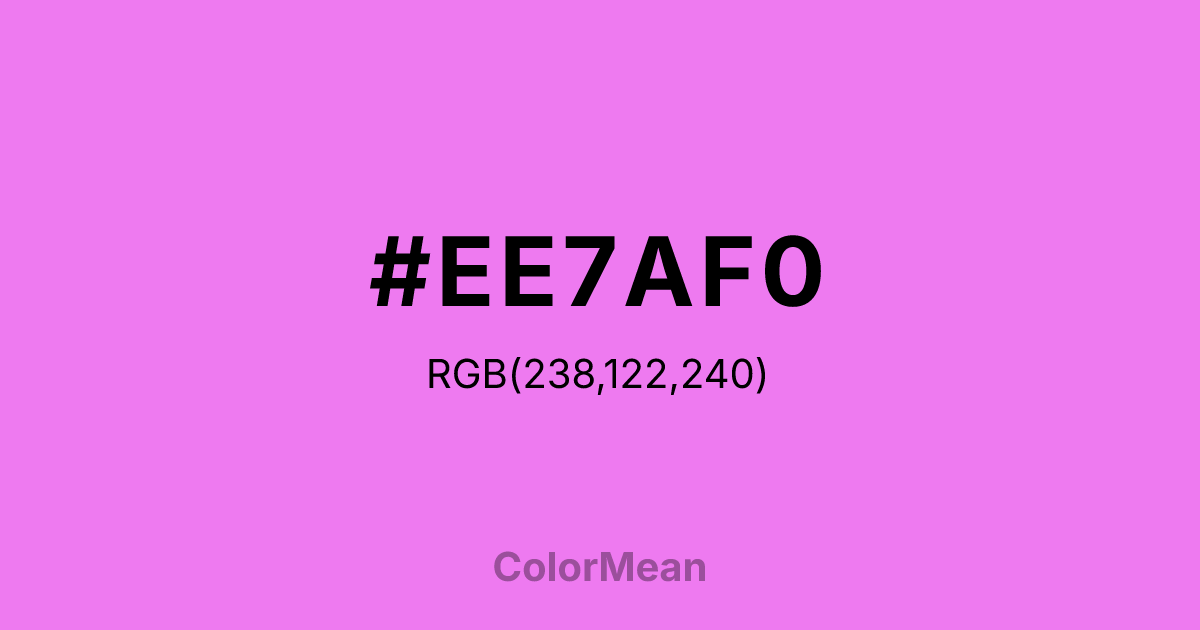 #EE7AF0 color swatch