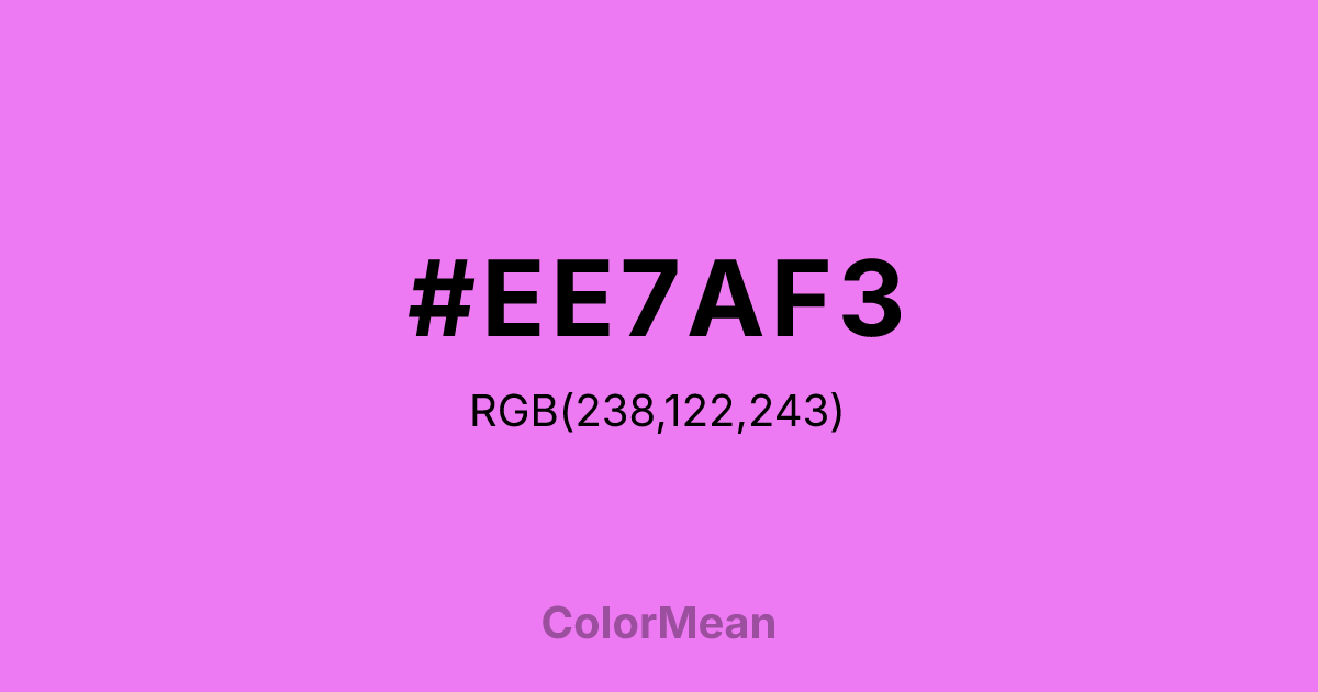 #EE7AF3 color swatch