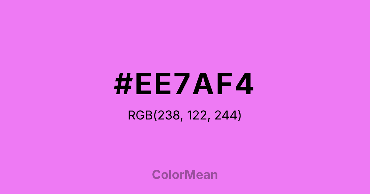#EE7AF4 color swatch