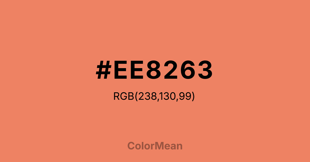 #EE8263 color swatch