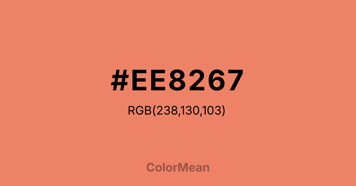 #EE8267 color swatch