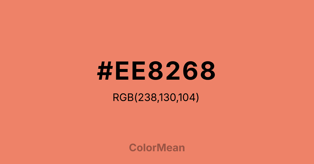 #EE8268 color swatch