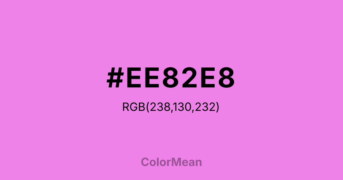 #EE82E8 color swatch