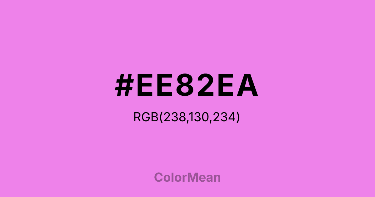 #EE82EA color swatch