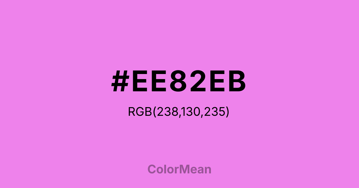 #EE82EB color swatch