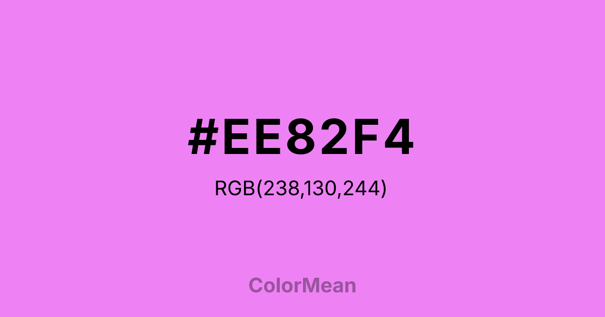 #EE82F4 color swatch