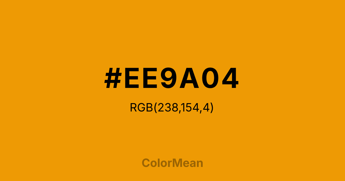 #EE9A04 color swatch