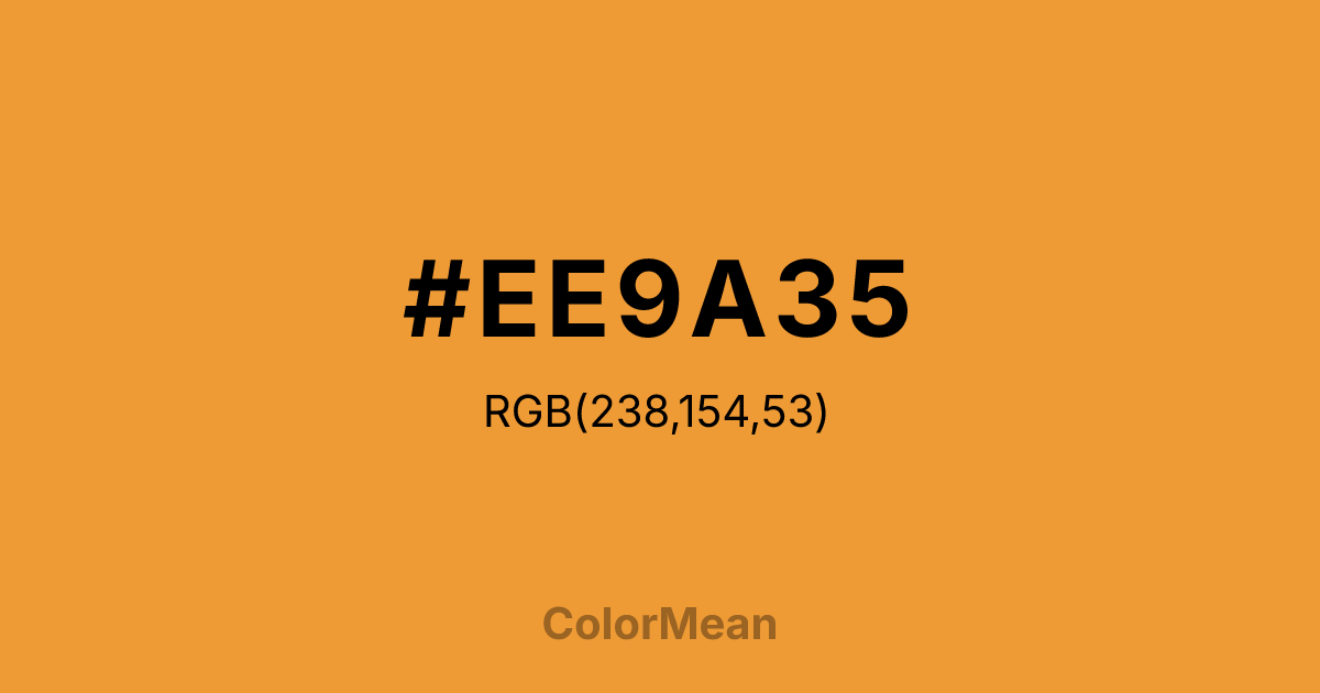 #EE9A35 color swatch