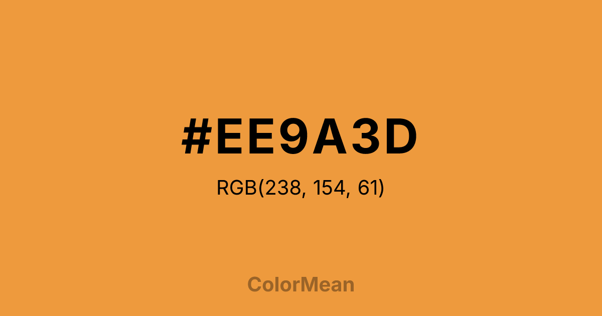 #EE9A3D color swatch