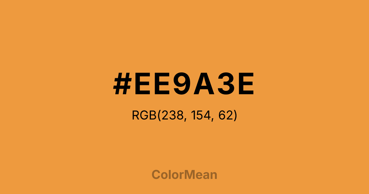#EE9A3E color swatch