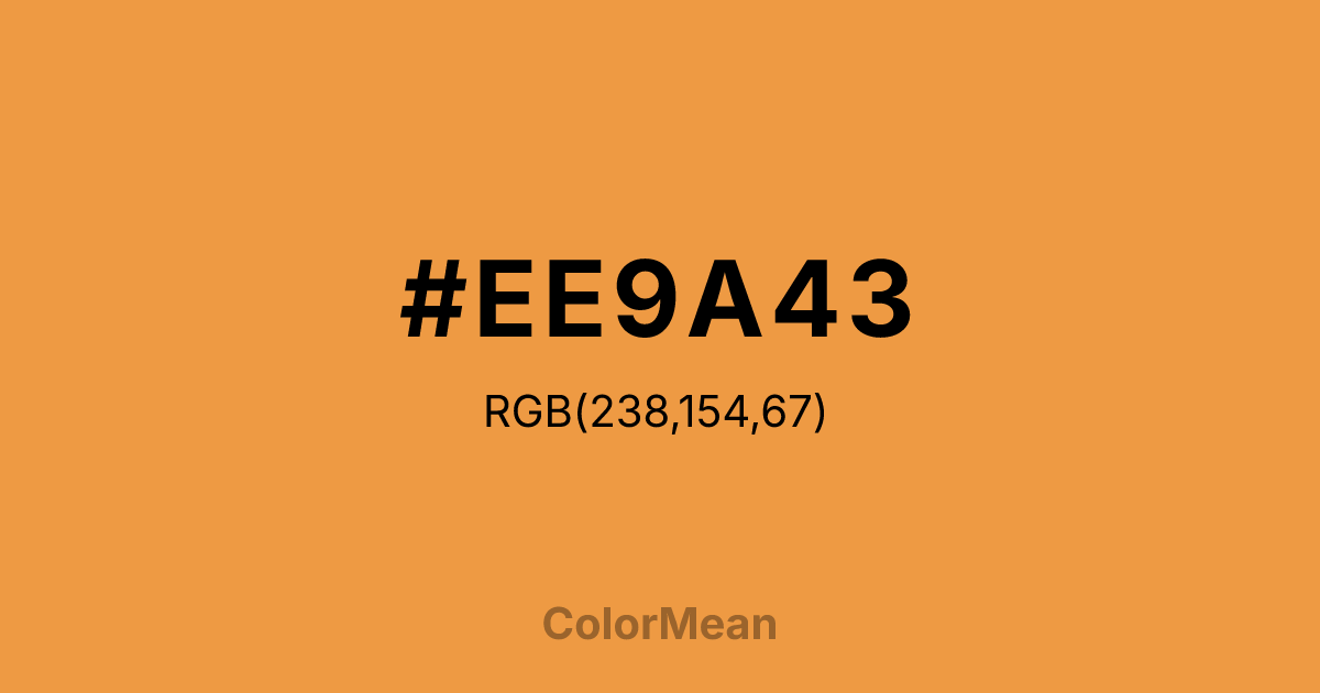 #EE9A43 color swatch