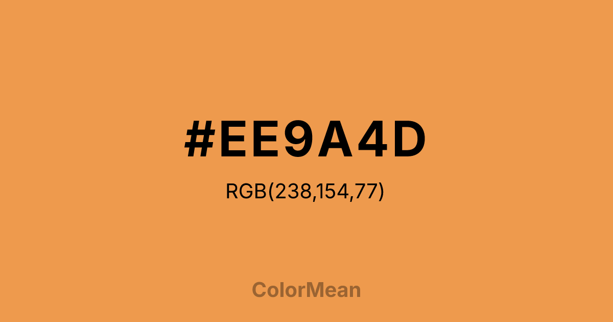#EE9A4D color swatch