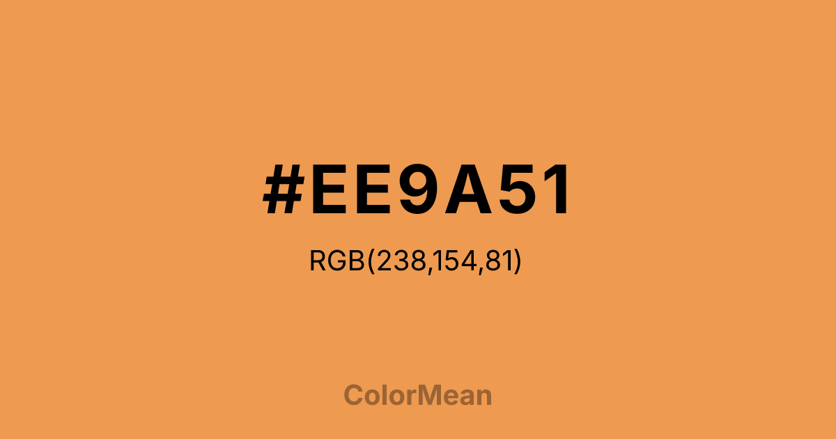 #EE9A51 color swatch